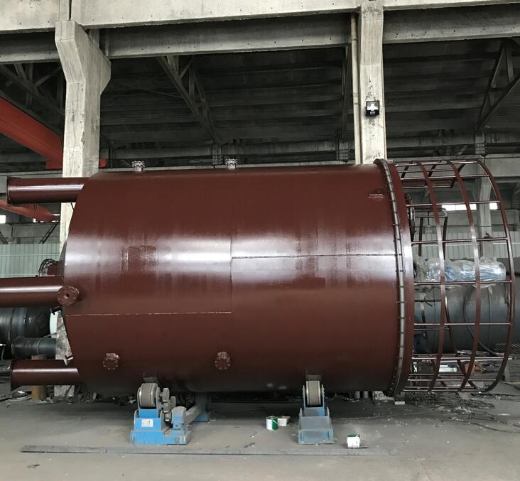 30m³平底锥盖钢塑搅拌罐